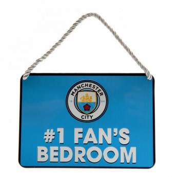 Manchester City знак за спалня Bedroom Sign No1 Fan