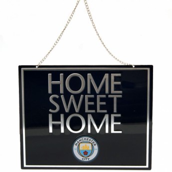Manchester City метален знак Home Sweet Home Sign