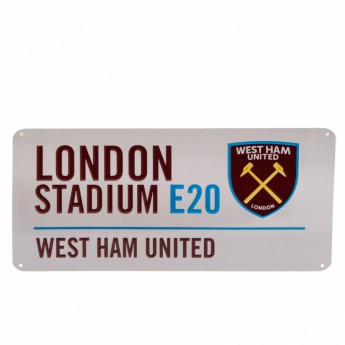 West Ham United табела за стена Street Sign
