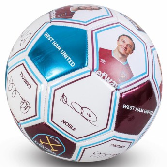 West Ham United подписана топка Photo Signature Football