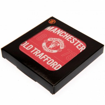 Manchester United комплект подложки за чаши 4pk Coaster Set