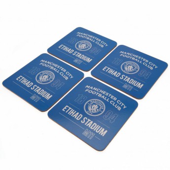 Manchester City комплект подложки за чаши 4pk Coaster Set