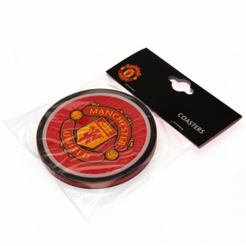 Manchester United комплект подложки за чаши 2pk Coaster Set