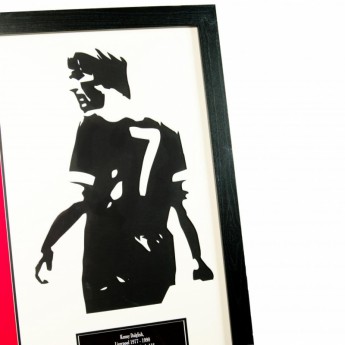Liverpool FC фланелка с рамка Dalglish Signed Shirt Silhouette