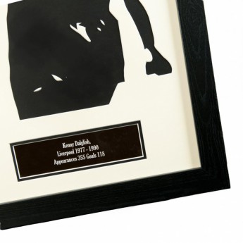 Liverpool FC фланелка с рамка Dalglish Signed Shirt Silhouette