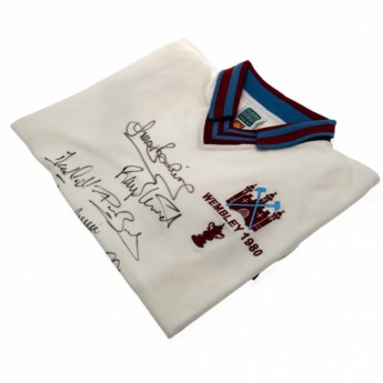 Легенди футболна фланелка West Ham United 1980 FA Cup Final Signed Shirt