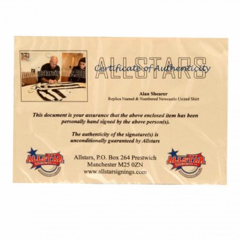 Легенди футболна фланелка Shearer 1996 Signed Shirt