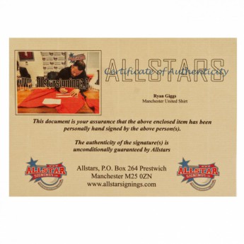 Легенди футболна фланелка Manchester United Giggs Signed Shirt