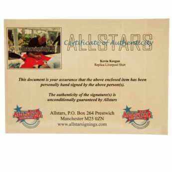 Легенди футболна фланелка FC Liverpool Keegan Signed Shirt