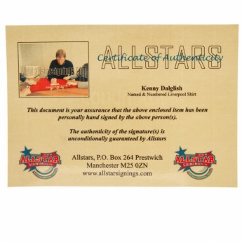 Легенди футболна фланелка FC Liverpool Dalglish Signed Shirt