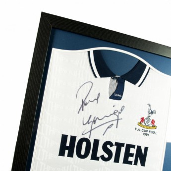 Tottenham Hotspur фланелка с рамка Gascoigne Signed Shirt (Framed)