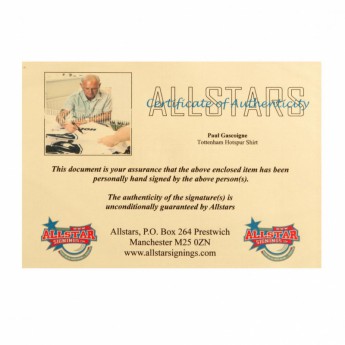 Tottenham Hotspur фланелка с рамка Gascoigne Signed Shirt (Framed)