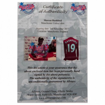 Легенди фланелка с рамка Manchester United Rashford Signed Shirt (Framed)