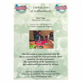 Легенди фланелка с рамка Manchester United Giggs & Scholes Signed Shirts (Dual Framed)