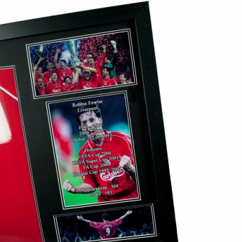 Легенди фланелка с рамка FC Liverpool Fowler Signed Shirt (Framed)