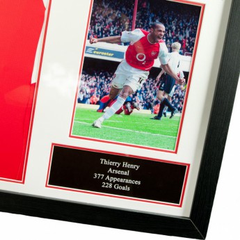 Легенди фланелка с рамка FC Arsenal Henry Signed Shirt (Framed)