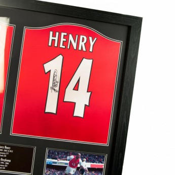 Легенди фланелка с рамка FC Arsenal Bergkamp & Henry Signed Shirts (Dual Framed)
