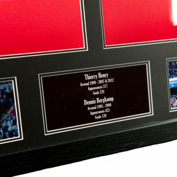 Легенди фланелка с рамка FC Arsenal Bergkamp & Henry Signed Shirts (Dual Framed)