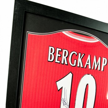 Легенди фланелка с рамка FC Arsenal Bergkamp Signed Shirt (Framed)