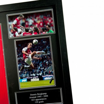 Легенди фланелка с рамка FC Arsenal Bergkamp Signed Shirt (Framed)