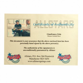 Легенди футболни обувки с рамка FC Chelsea Zola Signed Boot (Framed)