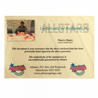 Легенди футболни обувки с рамка FC Arsenal Henry Signed Boot (Framed)