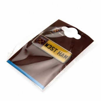 West Ham United значка Number Plate Badge