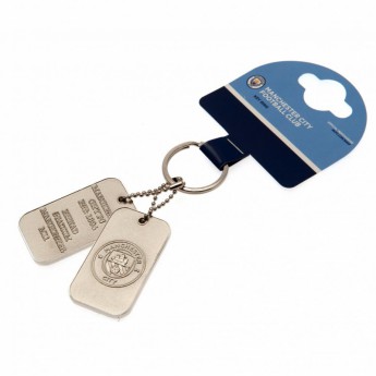 Manchester City ключодържател Dog Tag Keyring