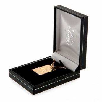 Rangers FC колие с висулка куче Gold Plated Dog Tag & Chain