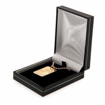 Celtic FC колие с висулка куче Gold Plated Dog Tag & Chain