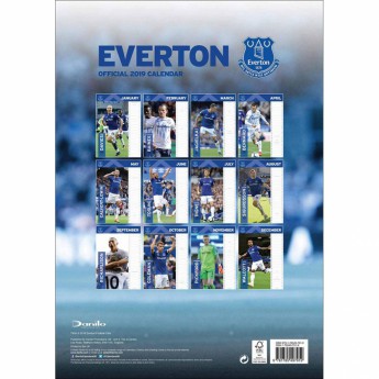 Everton FC календар 2019 official A3