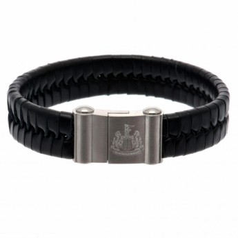 Newcastle United кожена гривна Single Plait Leather Bracelet