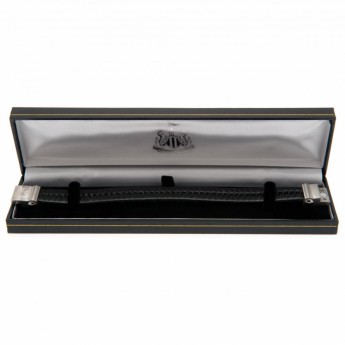 Newcastle United кожена гривна Single Plait Leather Bracelet