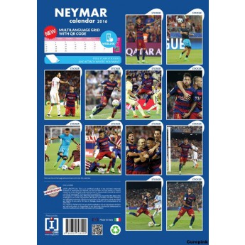 Barcelona Neymar kalendář 2016(297 x 420 mm) A3