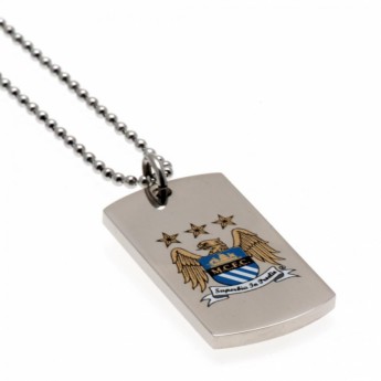 Manchester City висулка за врата Colour Crest Dog Tag & Chain EC