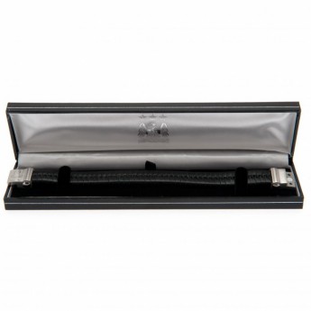 Manchester City кожена гривна Single Plait Leather Bracelet EC