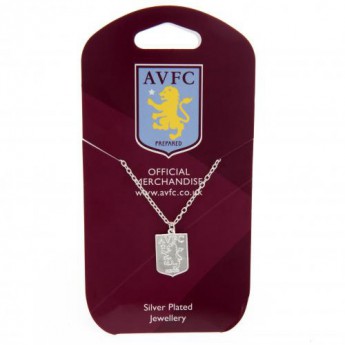 Aston Villa колие с висулка Silver Plated Pendant & Chain
