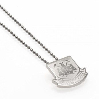 West Ham United колие с висулка Stainless Steel Pendant & Chain CT LG