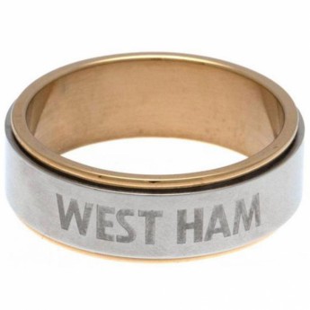 West Ham United пръстен Bi Colour Spinner Ring X-Small CT