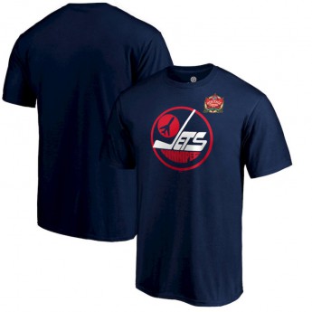 Winnipeg Jets мъжка тениска 2019 Heritage Classic Primary Logo Navy