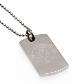 Manchester United колие с висулка куче Engraved Dog Tag & Chain