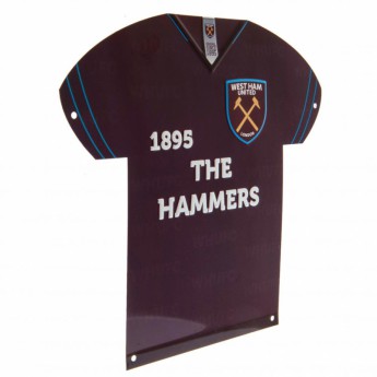 West Ham United метален знак Metal Shirt Sign