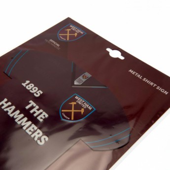 West Ham United метален знак Metal Shirt Sign