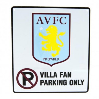 Aston Villa тенекиена табела No Parking Sign