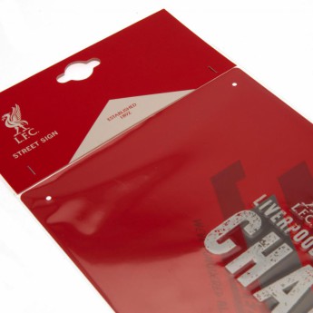 Liverpool FC табела за стена Champions Of Europe Street Sign