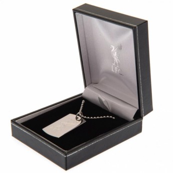 Liverpool FC колие с висулка куче Champions Of Europe Engraved Dog Tag & Chain