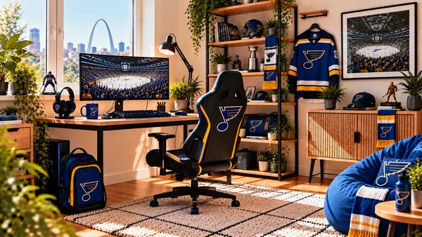 Вдъхновение за фенски работен кът St. Louis Blues