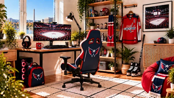 Вдъхновение за фенски работен кът Washington Capitals