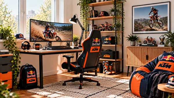 Вдъхновение за фенски работен кът Red Bull KTM