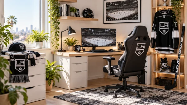 Вдъхновение за фенски работен кът Los Angeles Kings